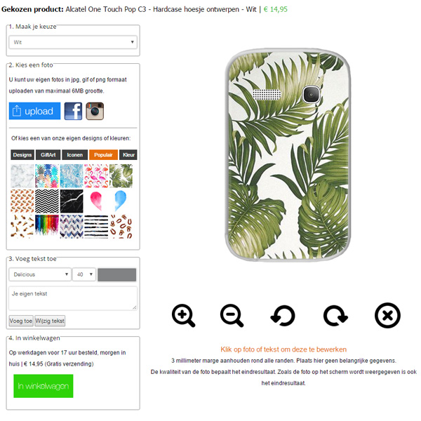 Gestalte deine eigene C3 Fotohülle! Alcatel Handy Case selbst gestalten