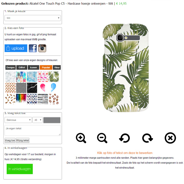 Jetzt Design erstellen! Alcatel Handyhülle selbst gestalten