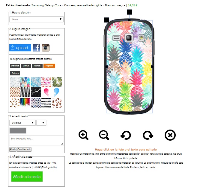 Galaxy Core Hardcase mit Foto Samsung Galaxy Core Hülle selbst gestalten