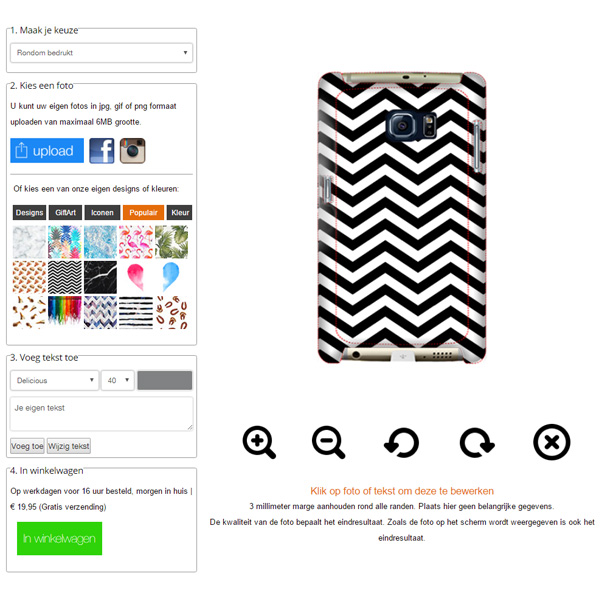 Rundum bedruckt mit deinem Design. Samsung Galaxy S7 EDGE Hardcase selbst gestalten