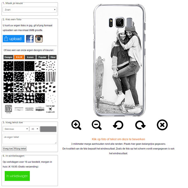 Individuelle Samsung Galaxy S8 Hülle selbst gestalten Galaxy S8 Fotohülle gestalten