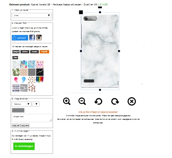 G6 Case mit Foto und Text Huawei Ascend G6 Handyhülle mit Foto schwarz oder weiß