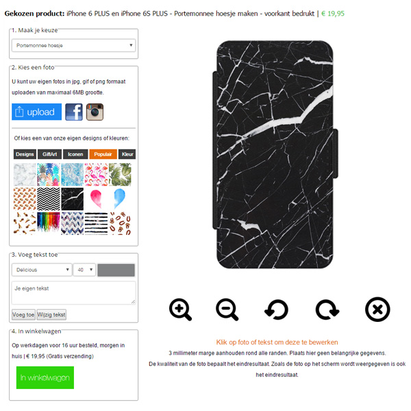 Hülle selbst gestalten iPhone 6S PLUS Hülle selbst gestalten (Portemonnaie Handytasche)