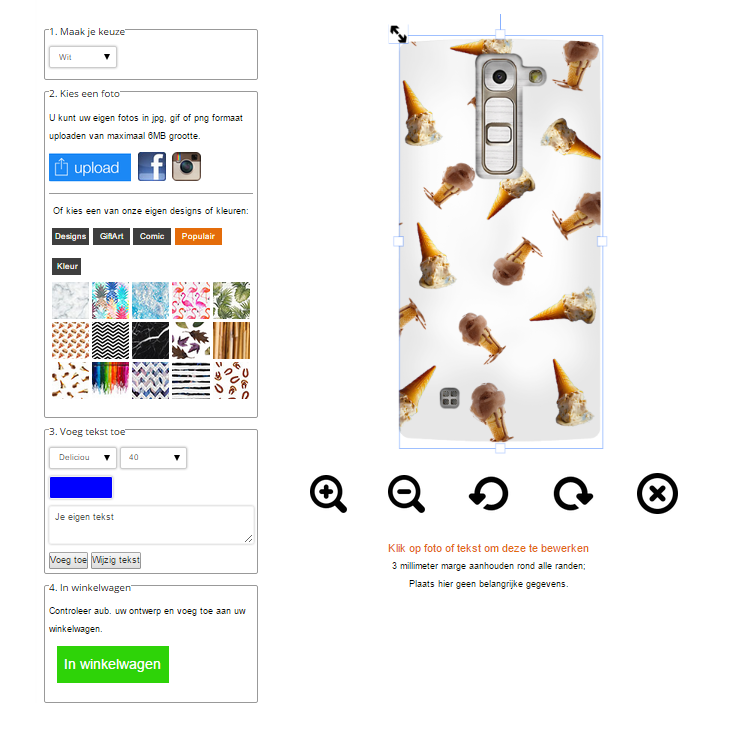 LG Case selbst gestalten G4c Handyhülle mit Foto und Text