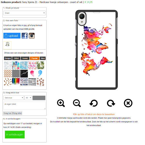 Sony Z1 gestalten Z1 Hardcase Handyhülle mit Foto