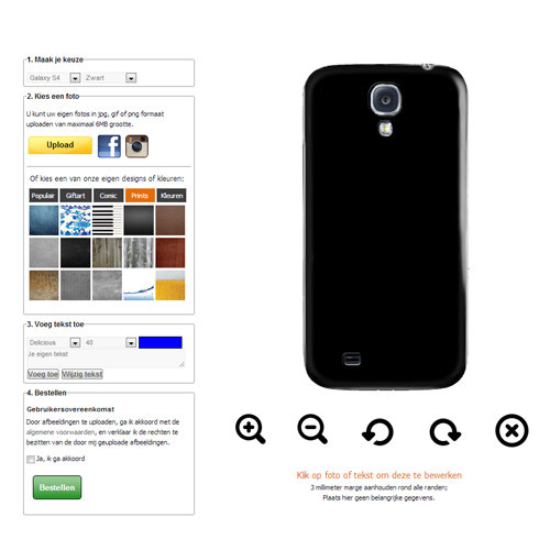 Foto auswählen und mit dem Editor spielend leicht ein S6 Case selbst gestalten! Galaxy S6 Handyhülle selbst gestalten